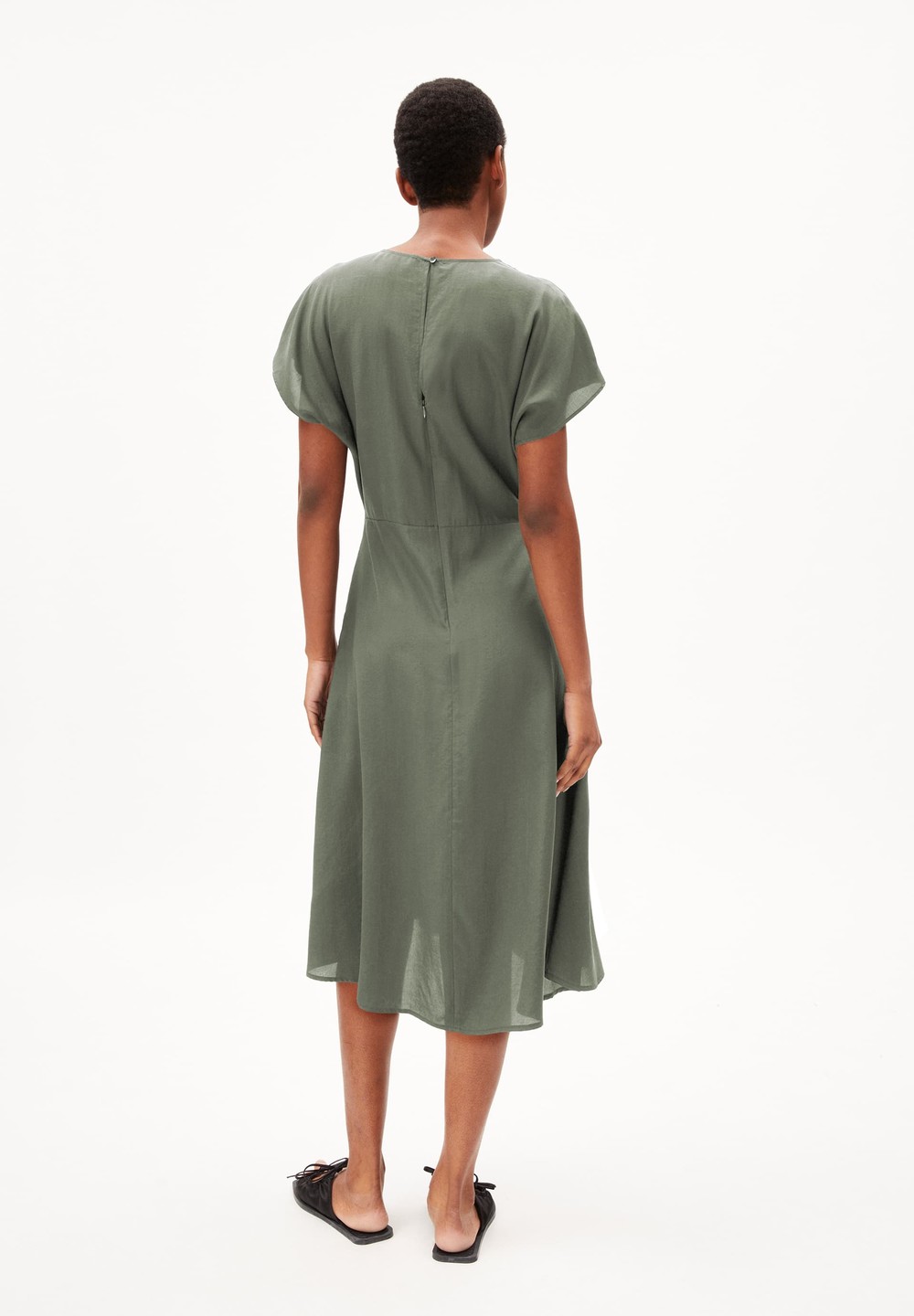 ARMEDANGELS AALBINE Woven Dress Regular Fit made of TENCEL™ Lyocell Mix Šedé Zelene | KJRAL8517