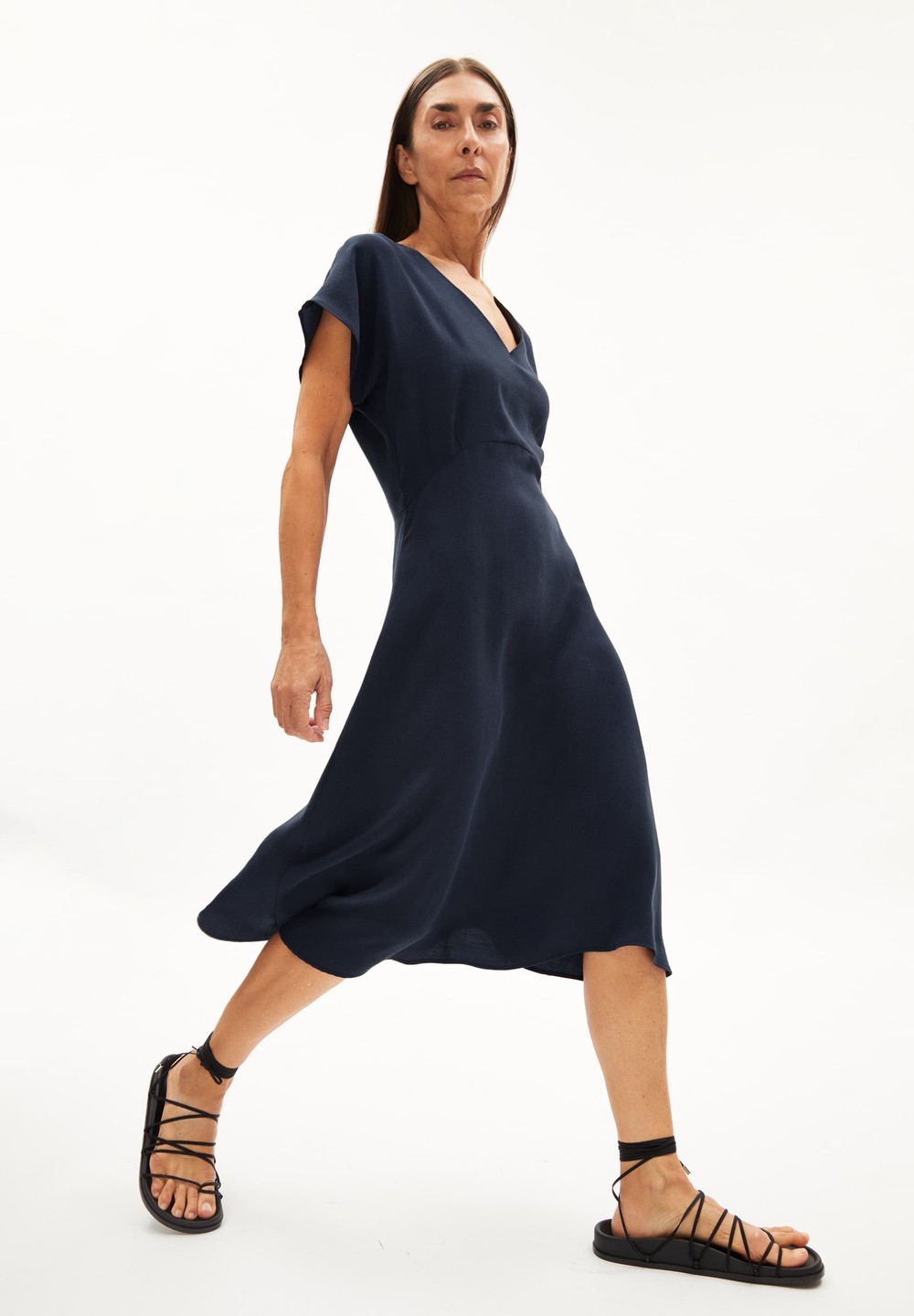 ARMEDANGELS AALBINE Woven Dress Regular Fit made of TENCEL™ Lyocell Night Sky | GHPQL8204