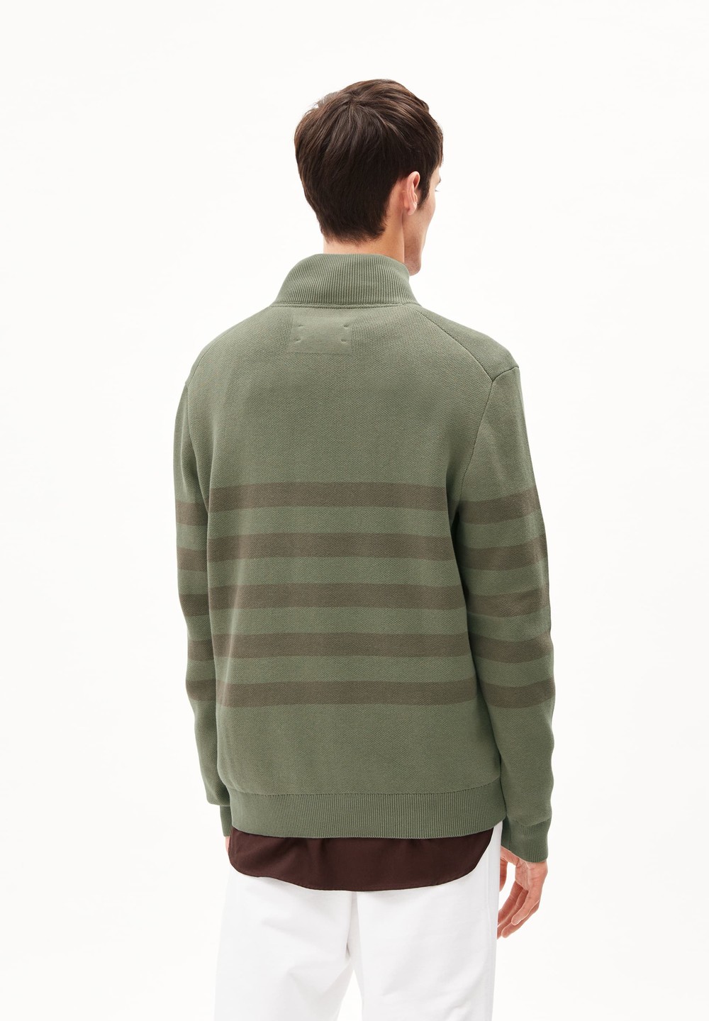 ARMEDANGELS AALFREDOS Sweater Regular Fit made of Organic Cotton Cool Sage-muddy Water | UMOPY7359