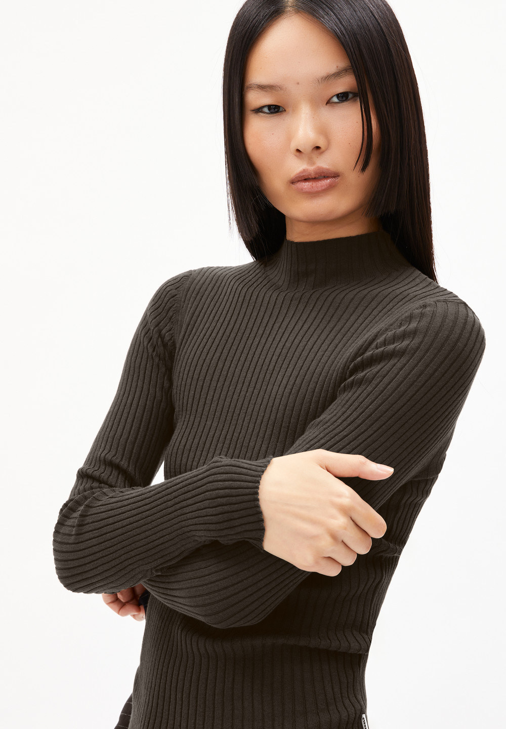 ARMEDANGELS ALAANIA Sweater Slim Fit made of Organic Cotton Káva | RFEZD1079