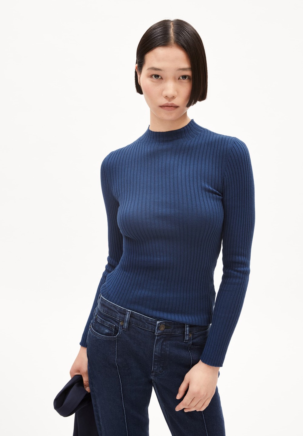 ARMEDANGELS ALAANIA Sweater Slim Fit made of Organic Cotton Indigo | GQJPB2865