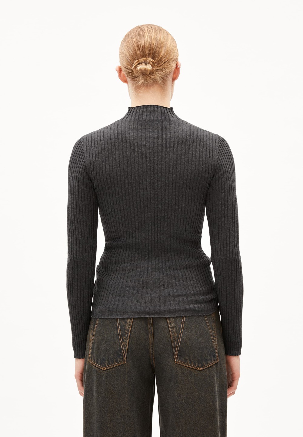 ARMEDANGELS ALAANIA Sweater Slim Fit made of Organic Cotton Steel Melange | IRVNL7386