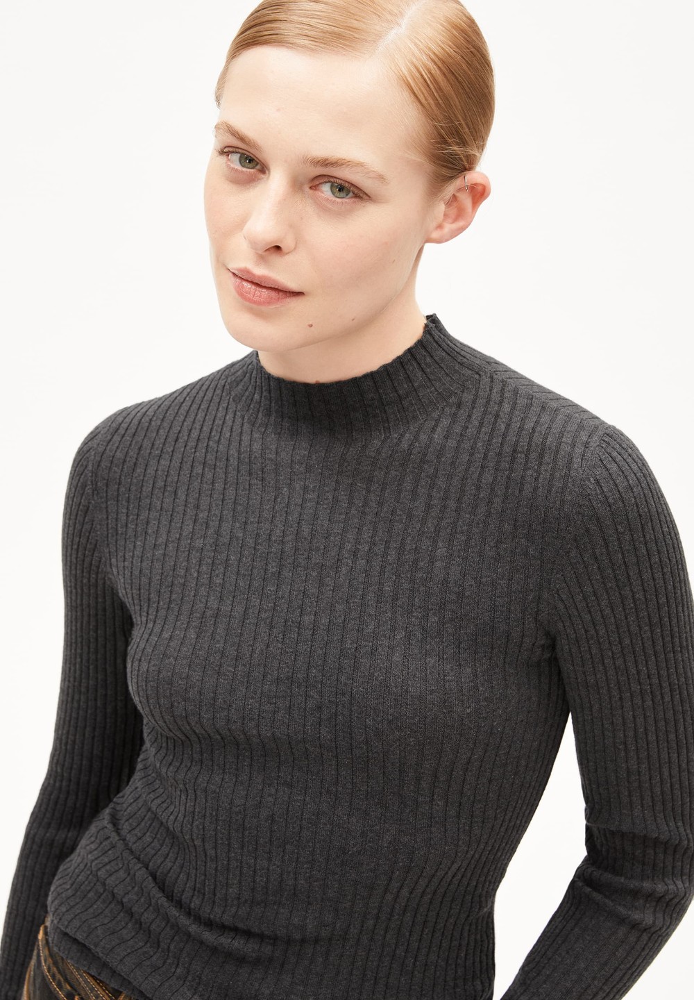 ARMEDANGELS ALAANIA Sweater Slim Fit made of Organic Cotton Steel Melange | IRVNL7386