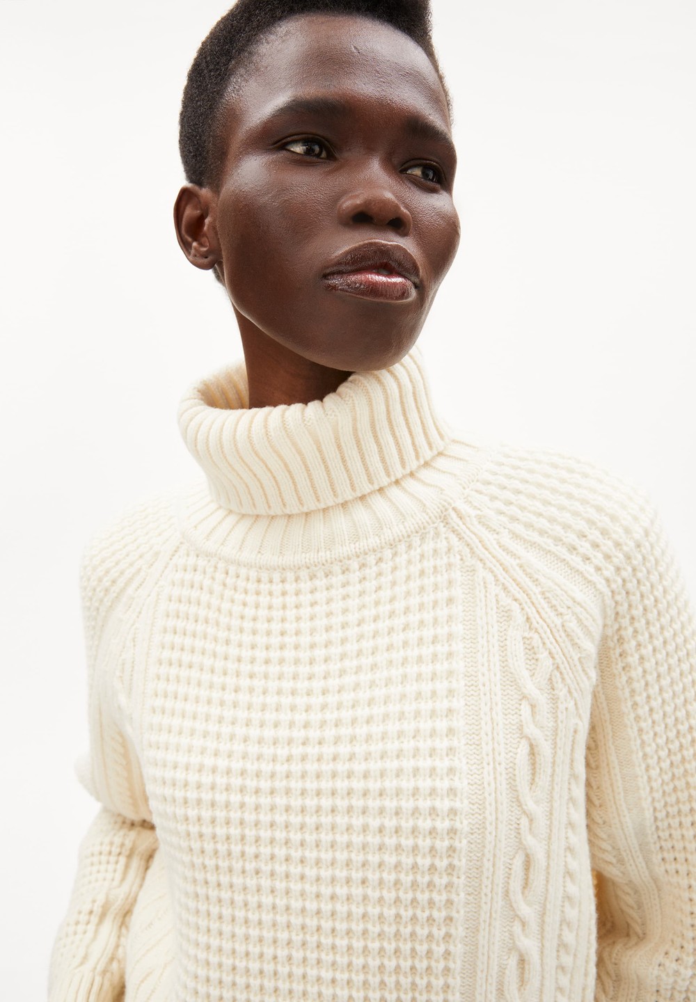 ARMEDANGELS AMALAA Sweater Oversized Fit made of Organic Wool Mix (recycled) Oatmilk | UPYFG1723