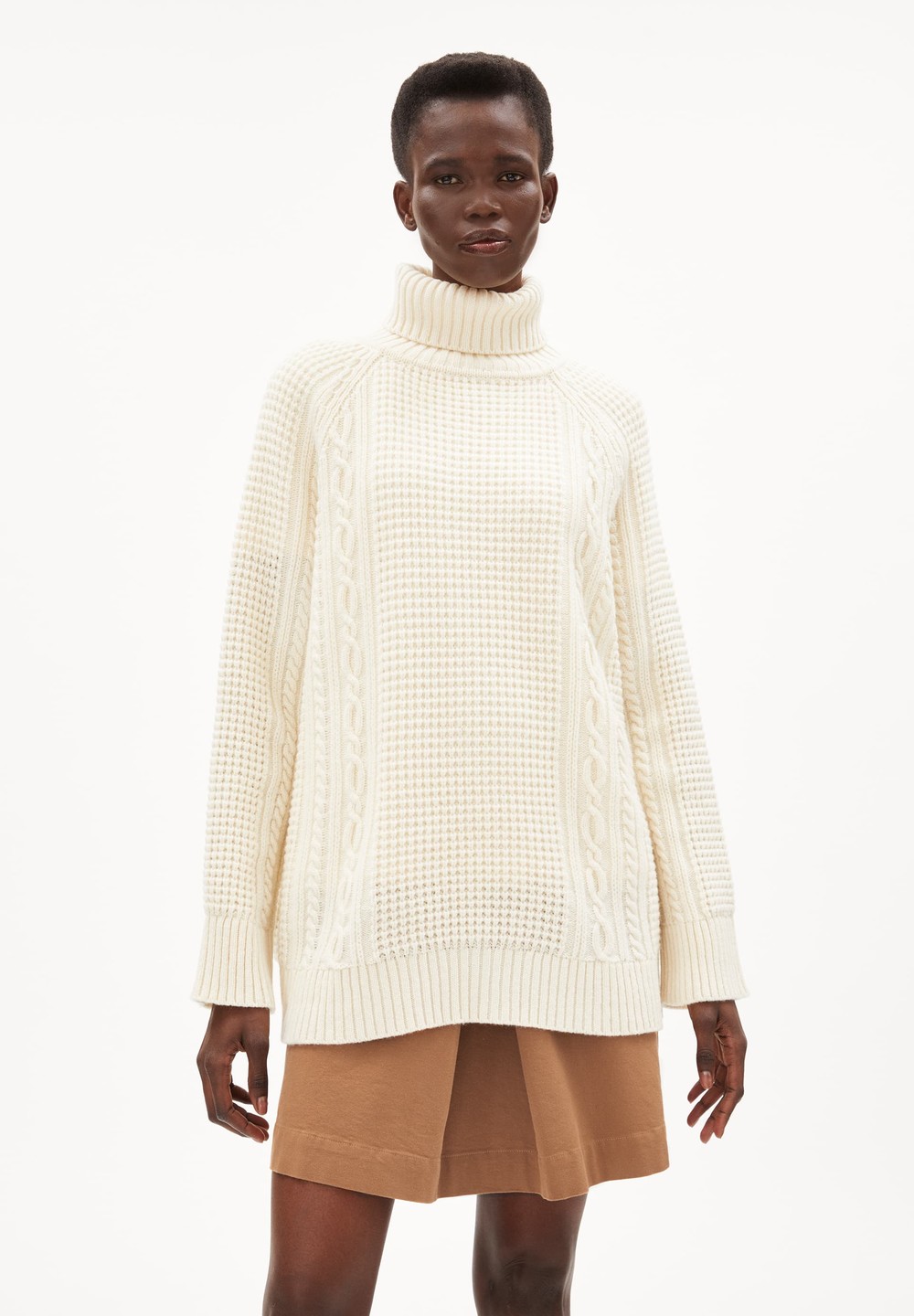 ARMEDANGELS AMALAA Sweater Oversized Fit made of Organic Wool Mix (recycled) Oatmilk | UPYFG1723