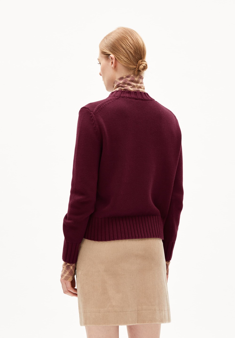 ARMEDANGELS AMALIAAS EREN COTTON Sweater Relaxed Fit made of Organic Cotton Cranberry Juice | EYGUO0483