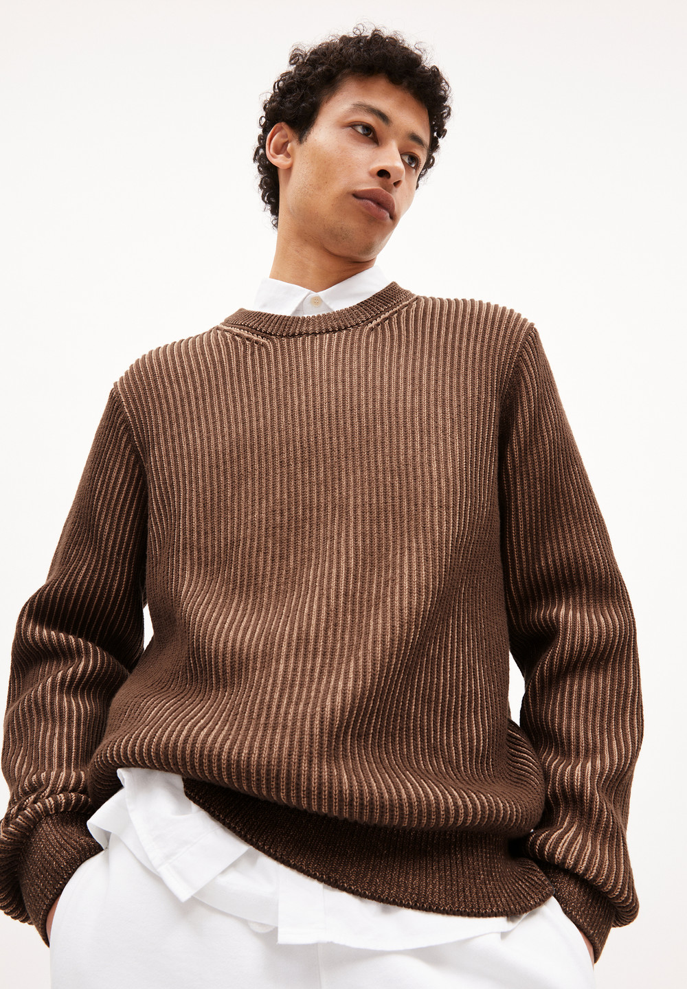 ARMEDANGELS ANDRAAS Sweater Regular Fit made of Organic Cotton Earth-cinnamon Dust | WDMOX2640