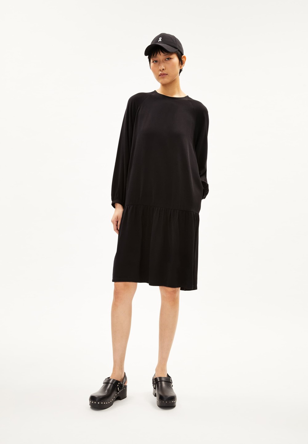 ARMEDANGELS ANINAA Woven Dress Regular Fit made of LENZING™ ECOVERO™ Viscose Černé | CJHAY5430