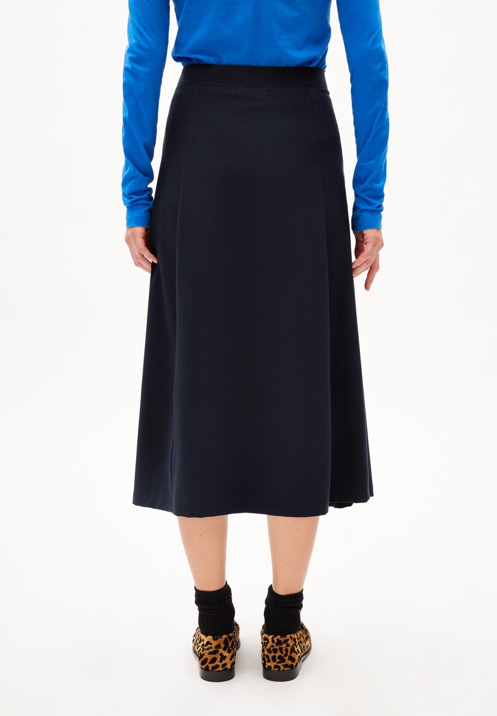 ARMEDANGELS AVAA LOUAA Jersey Skirt Relaxed Fit made of Organic Cotton Mix Night Sky | PKQTF7935