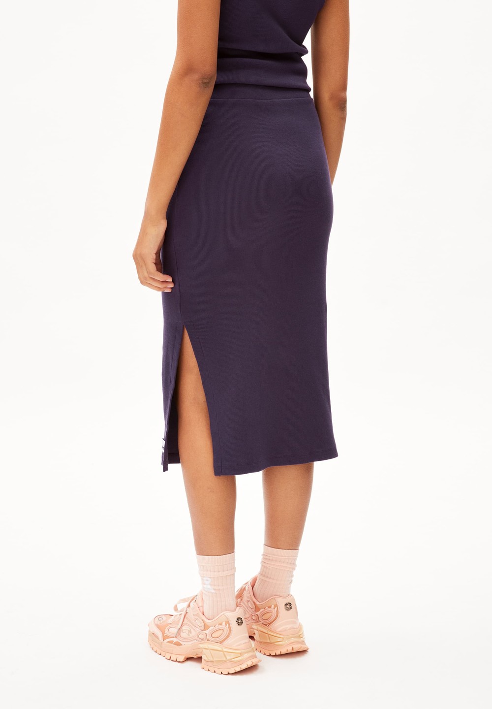 ARMEDANGELS AZITAA Rib-Jersey Skirt Slim Fit made of Organic Cotton Mix Blankyt | UTAEK7130