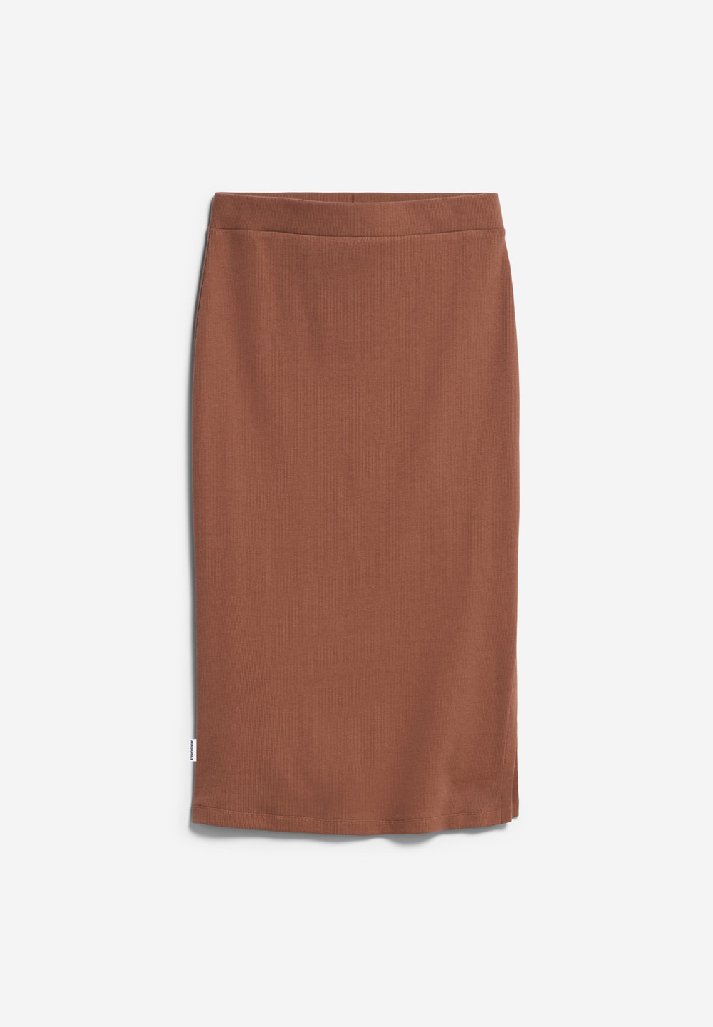 ARMEDANGELS AZITAA Rib-Jersey Skirt Slim Fit made of Organic Cotton Mix Nutshell | WTJQX3214