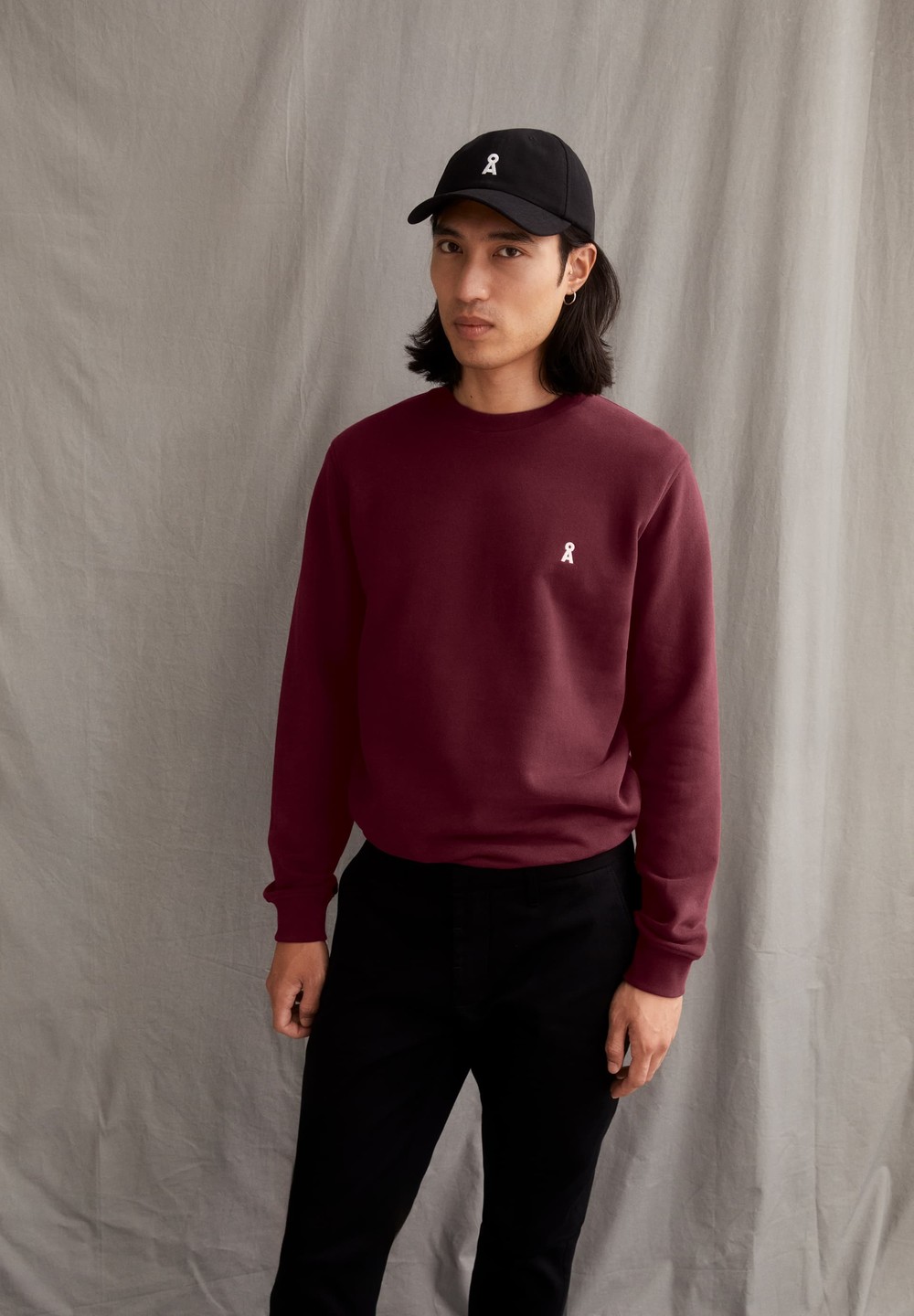 ARMEDANGELS BAARO COMFORT Sweatshirt Regular Fit made of Organic Cotton Mix Cranberry Juice | TOIEJ6527