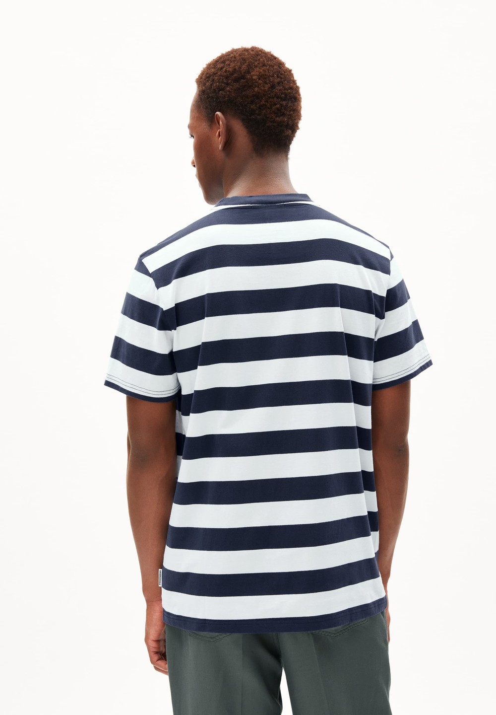 ARMEDANGELS BAHAAR STRIPES T-Shirt Relaxed Fit made of Organic Cotton Night Sky-white | MQPVE4201