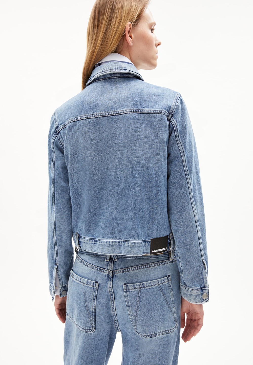 ARMEDANGELS BLUSONAA Denim Jacket Oversized Fit made of Organic Cotton Mix Indigo | EBLID3149