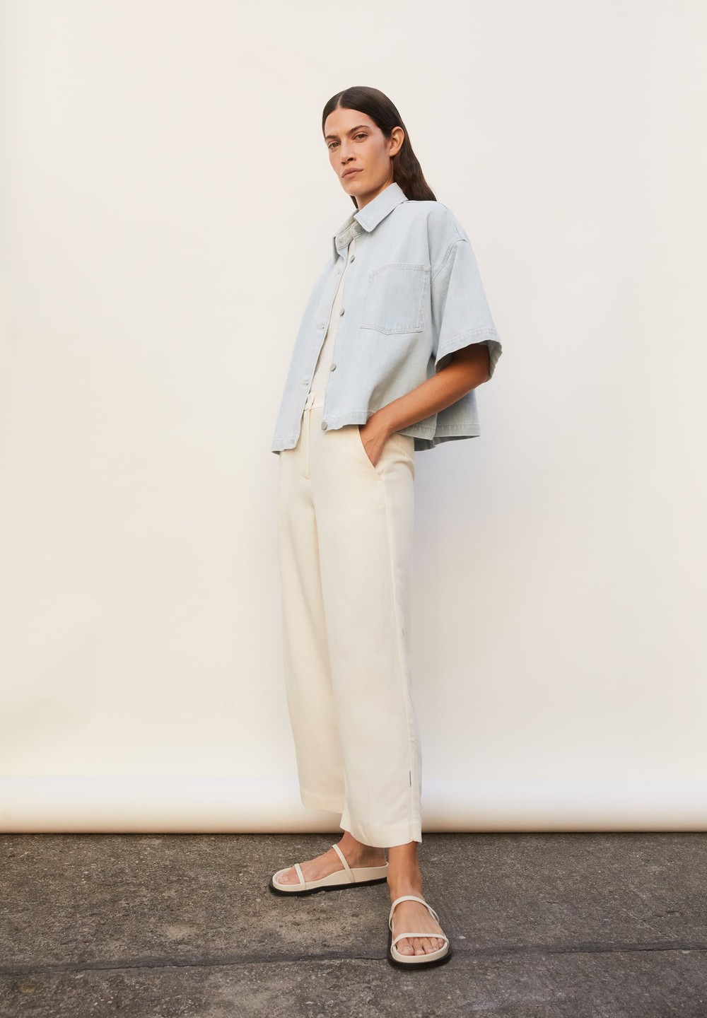 ARMEDANGELS CAARUNUS LINO Woven Pants made of Linen-Mix Oatmilk | QZDCF3406