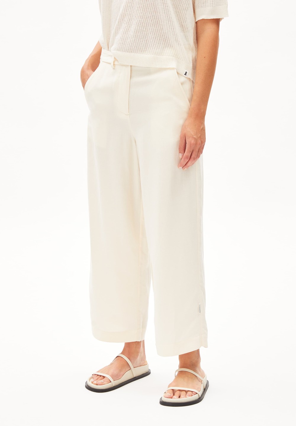 ARMEDANGELS CAARUNUS LINO Woven Pants made of Linen-Mix Oatmilk | QZDCF3406