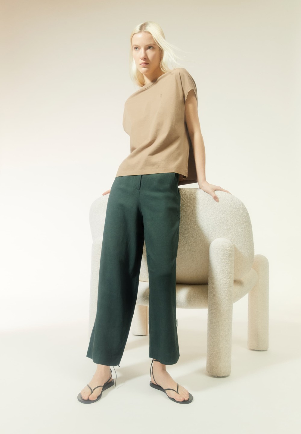 ARMEDANGELS CAARUNUS LINO Woven Pants made of Linen-Mix Space Steel | OAUQK2348