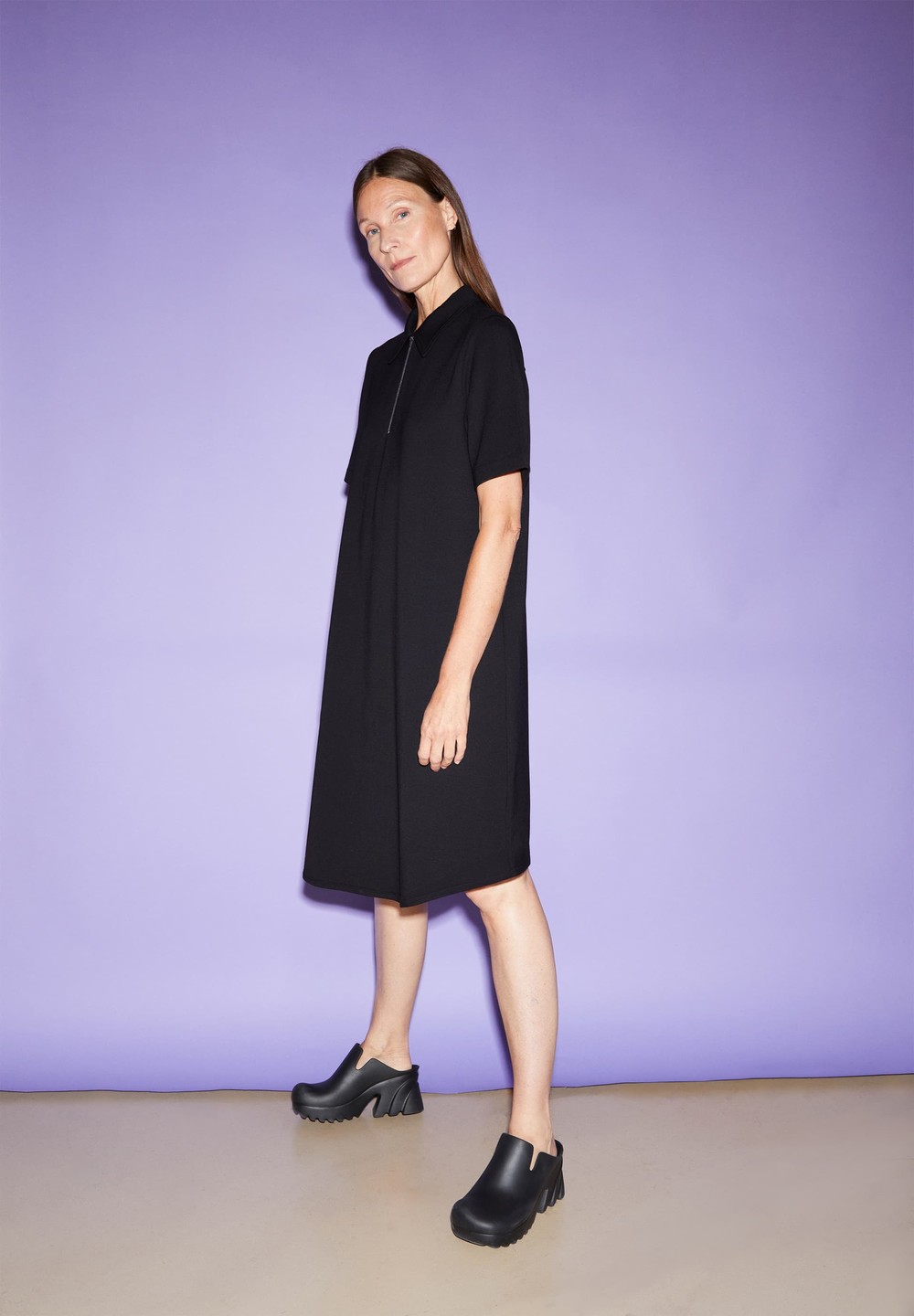 ARMEDANGELS CAMILAARA Jersey Dress Loose Fit made of Organic Cotton Mix Černé | LDJNI6109