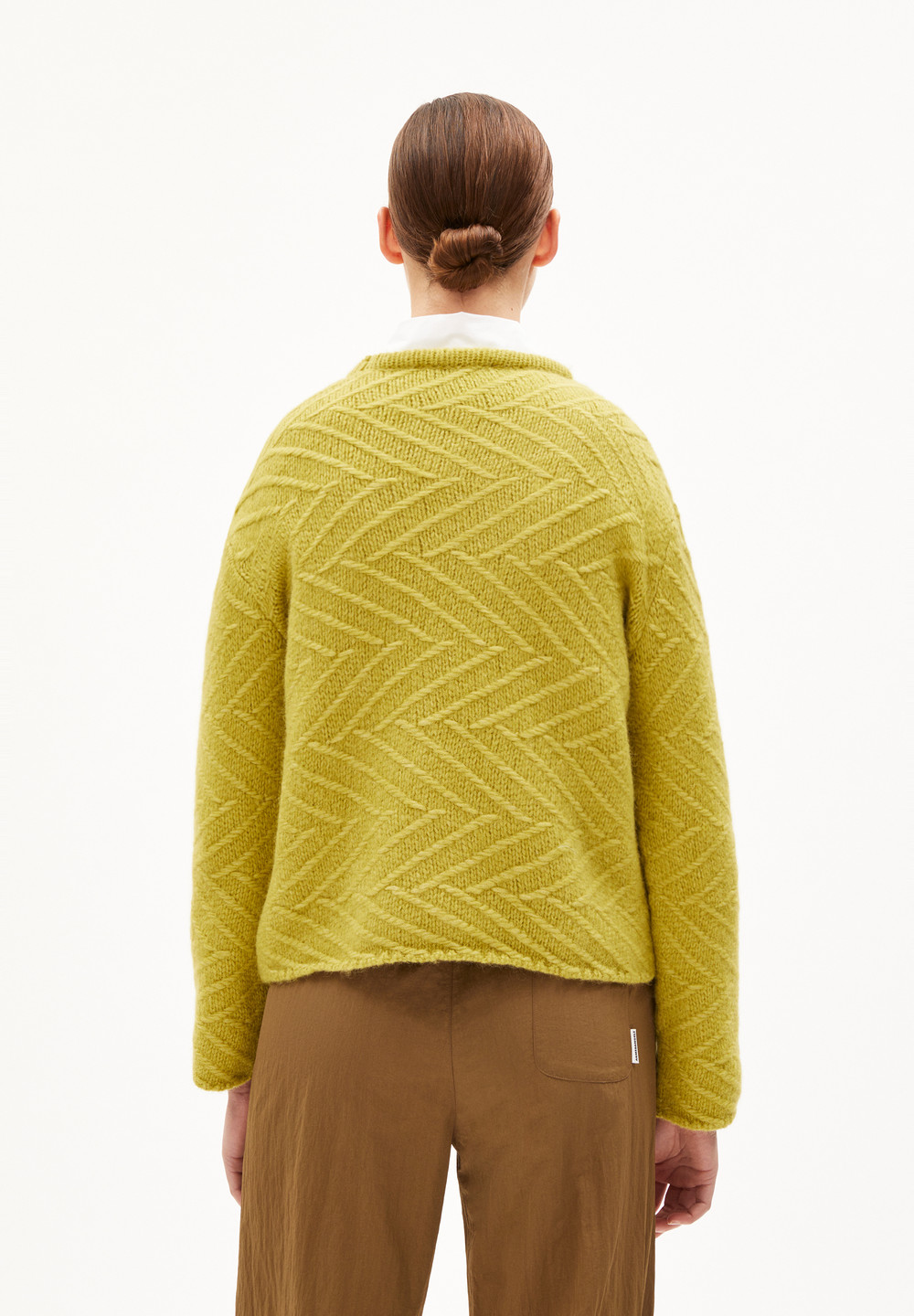 ARMEDANGELS DAAGNY DIAGONAL Sweater Loose Fit made of Alpaca Wool Mix New Moss | PXZBJ7806