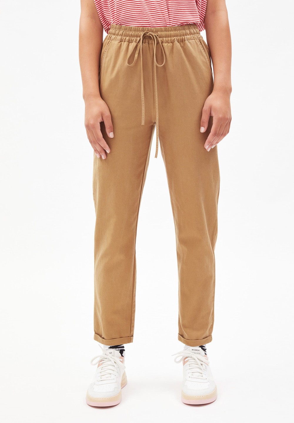 ARMEDANGELS DANIAA Pants made of Organic Cotton Mix Smoky Almond | JQZRC5891