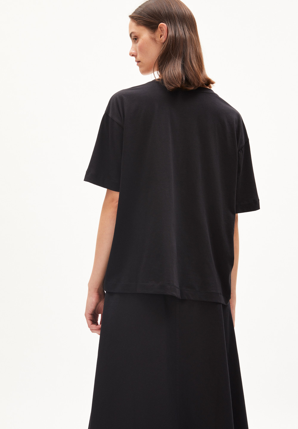 ARMEDANGELS DEMIKAA T-Shirt Oversized Fit made of Organic Cotton Černé | SQANO7398