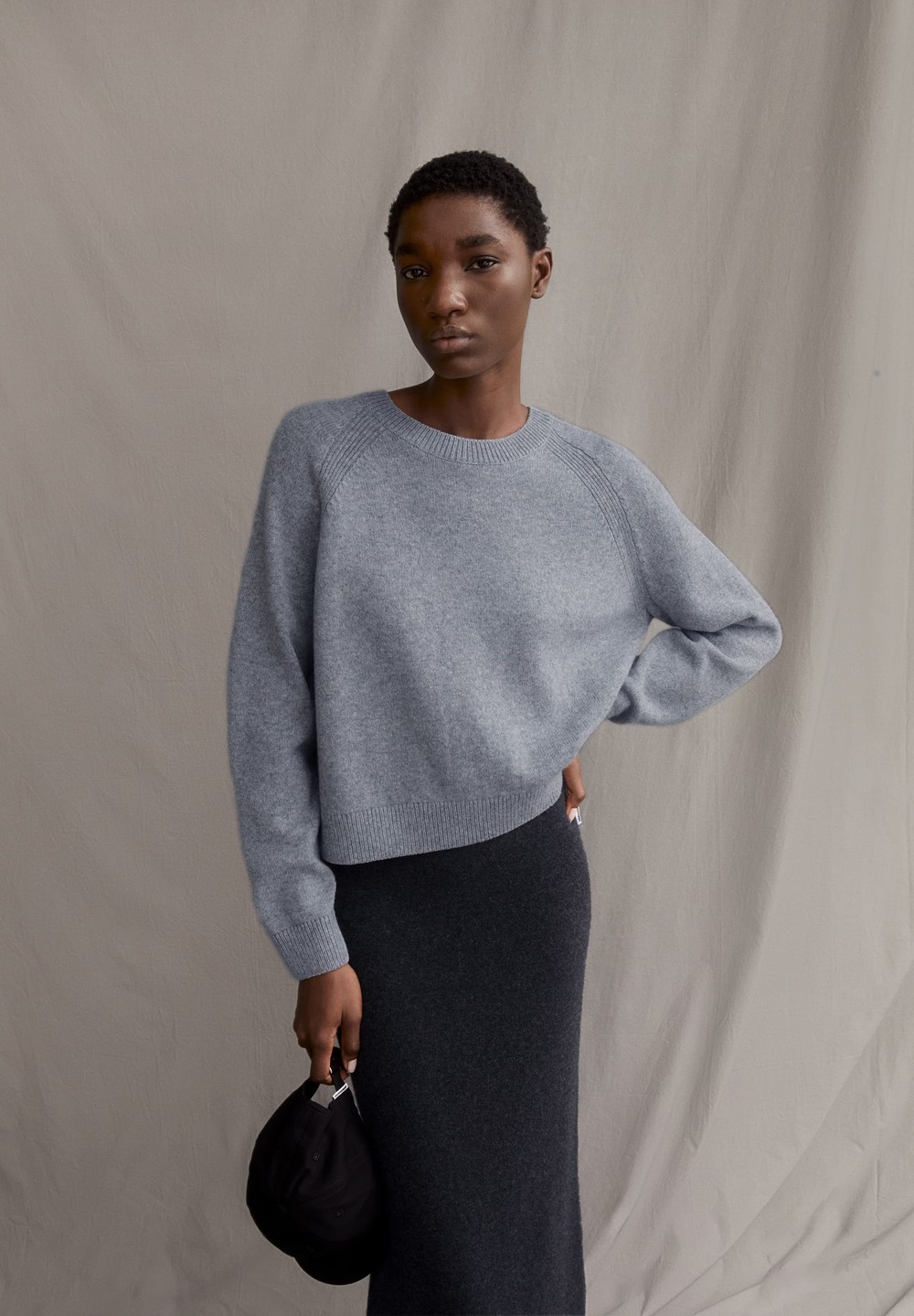 ARMEDANGELS DILIRIAA REGLANA Sweater Loose Fit made of Organic Wool Mix Světle Šedé | NDFZJ8074