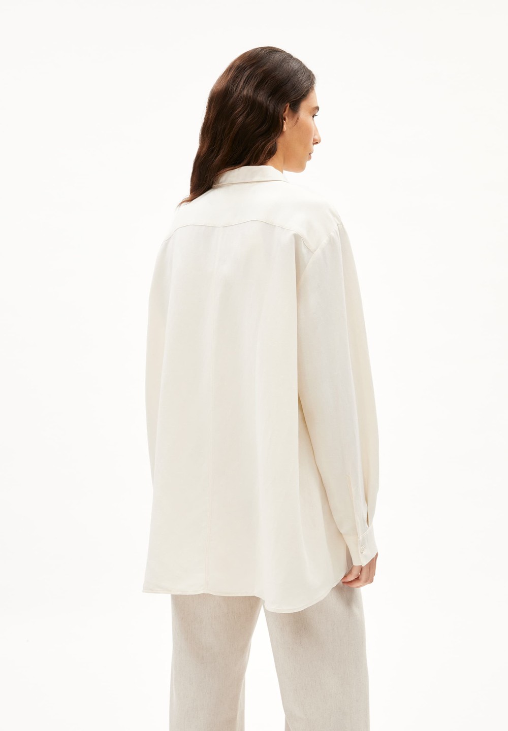 ARMEDANGELS EALGAA LINO Blouse Loose Fit made of Linen-Mix Oatmilk | WUFPL9068