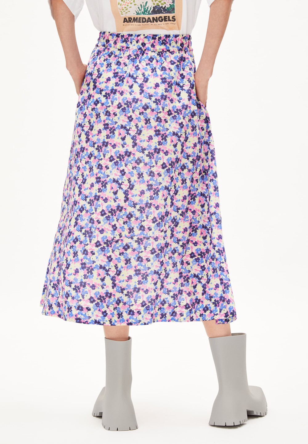 ARMEDANGELS ELODIAA MULTI FLORAL Woven Skirt Regular Fit made of TENCEL™ Lyocell Světle | PQVOT4762