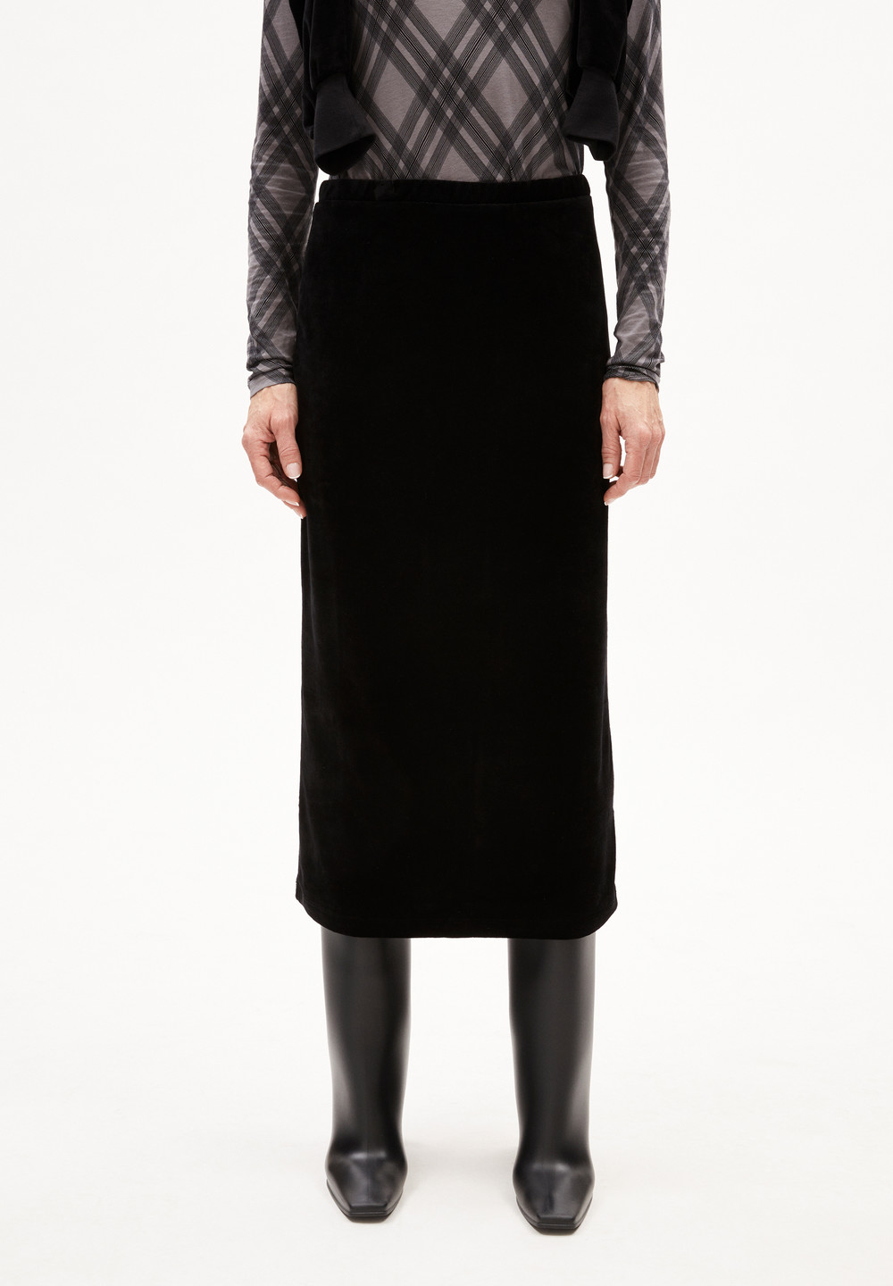 ARMEDANGELS EMOLGAA Jersey Skirt Slim Fit made of TENCEL™ Modal Mix Černé | BKVOH3584