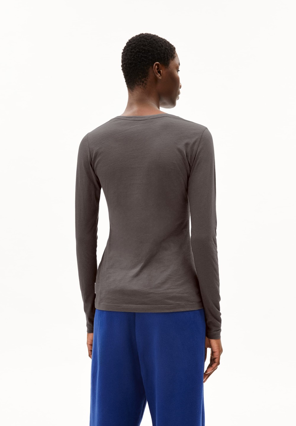 ARMEDANGELS ENRICCAA SOFT Longsleeve Slim Fit made of Organic Cotton Iron Cast | AZUHK6935