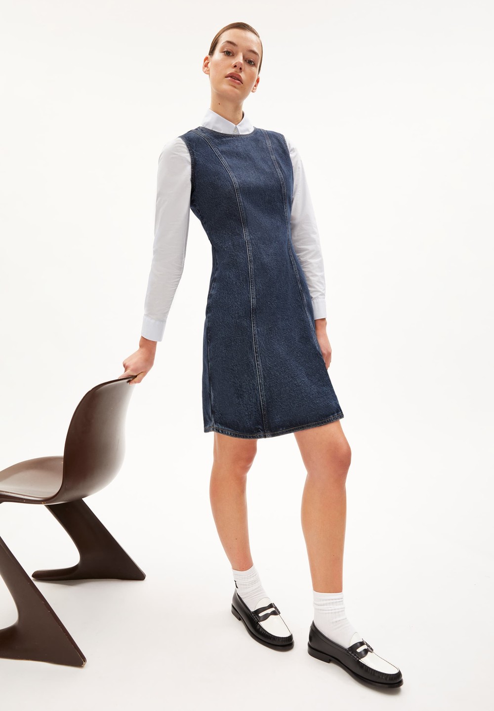 ARMEDANGELS ENUYAA Denim Dress Regular Fit made of TENCEL™ Lyocell Mix Blankyt | DGSZJ0641