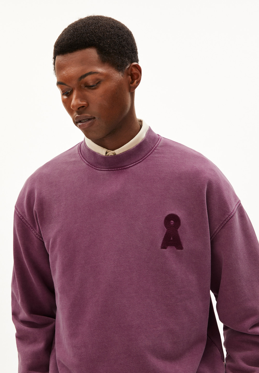 ARMEDANGELS FAALOS GMT DYE Sweatshirt Relaxed Fit made of Organic Cotton Crushed Berry Washed | ZERKP3612