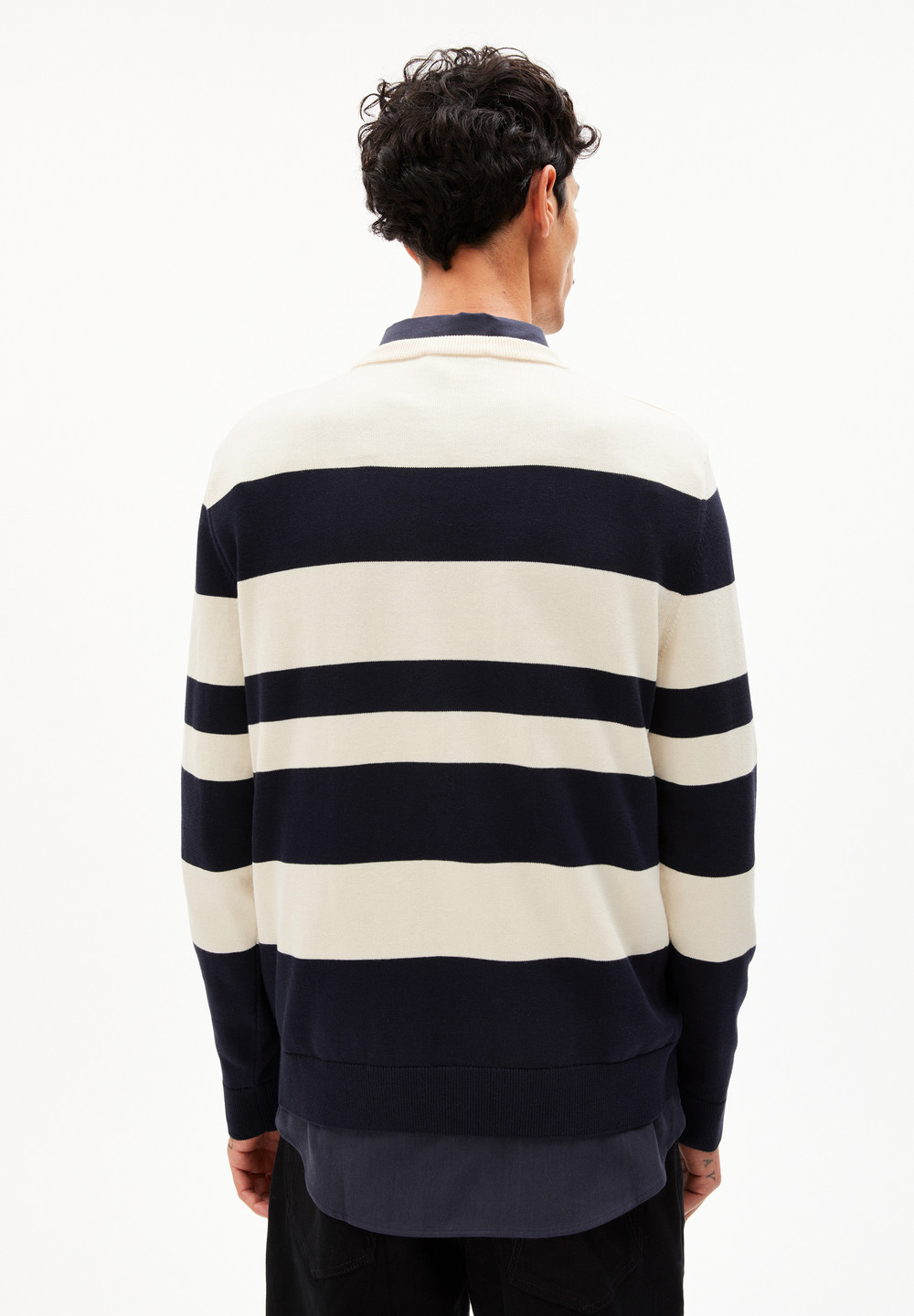 ARMEDANGELS GRAADO Sweater Regular Fit made of Organic Cotton Night Sky-oatmilk | HDGXU9063