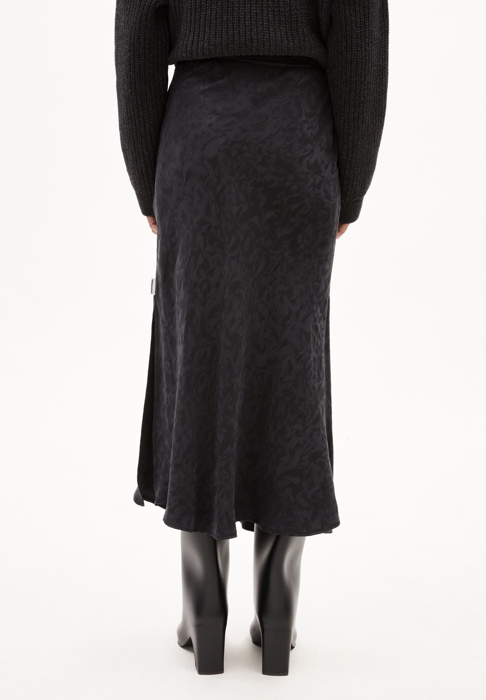 ARMEDANGELS GRAATIA JACQ Woven Skirt Regular Fit made of TENCEL™ Lyocell Mix Černé | HJUAO4753