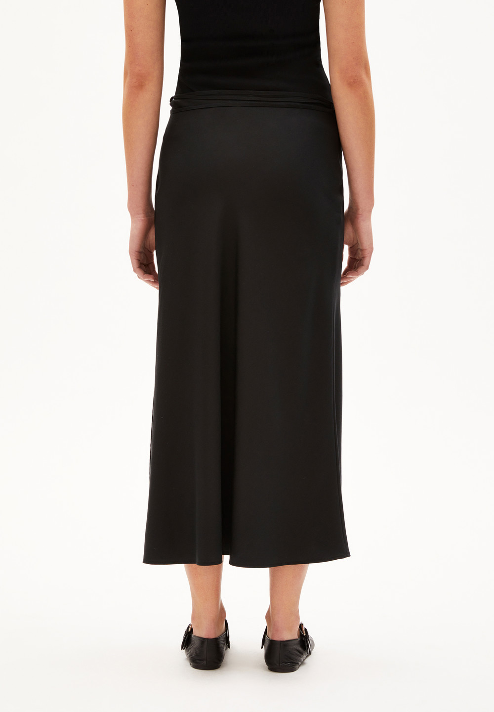 ARMEDANGELS GRAATIA Woven Skirt Regular Fit made of TENCEL™ Lyocell Mix Černé | JPSCW4078