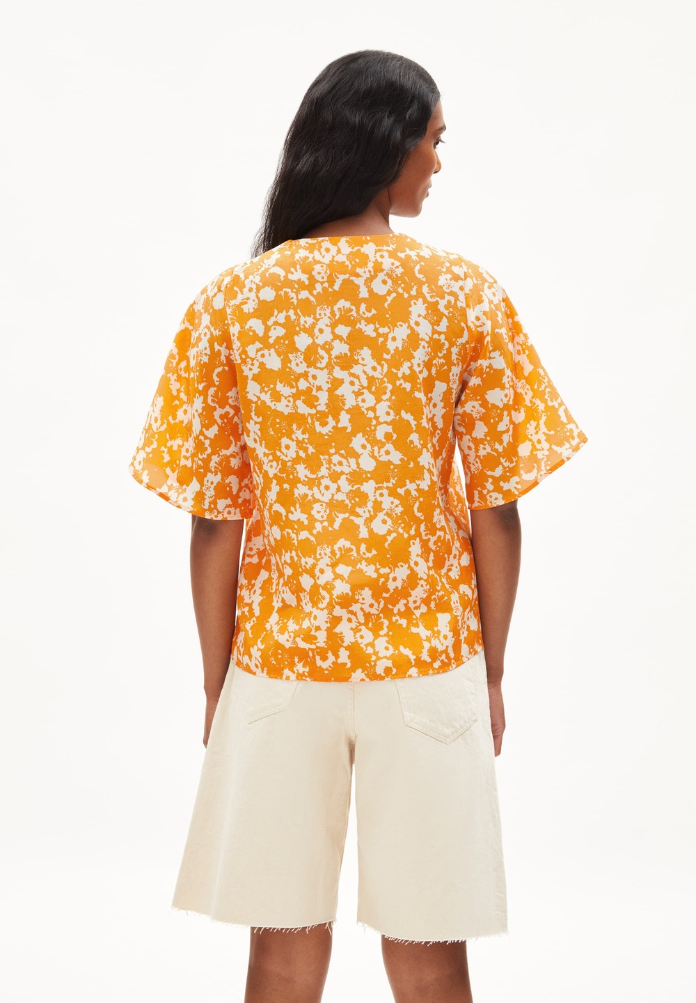 ARMEDANGELS HOLMAA MANGORANGE Blouse Relaxed Fit made of TENCEL™ Lyocell Mangorange | PVQMR9215