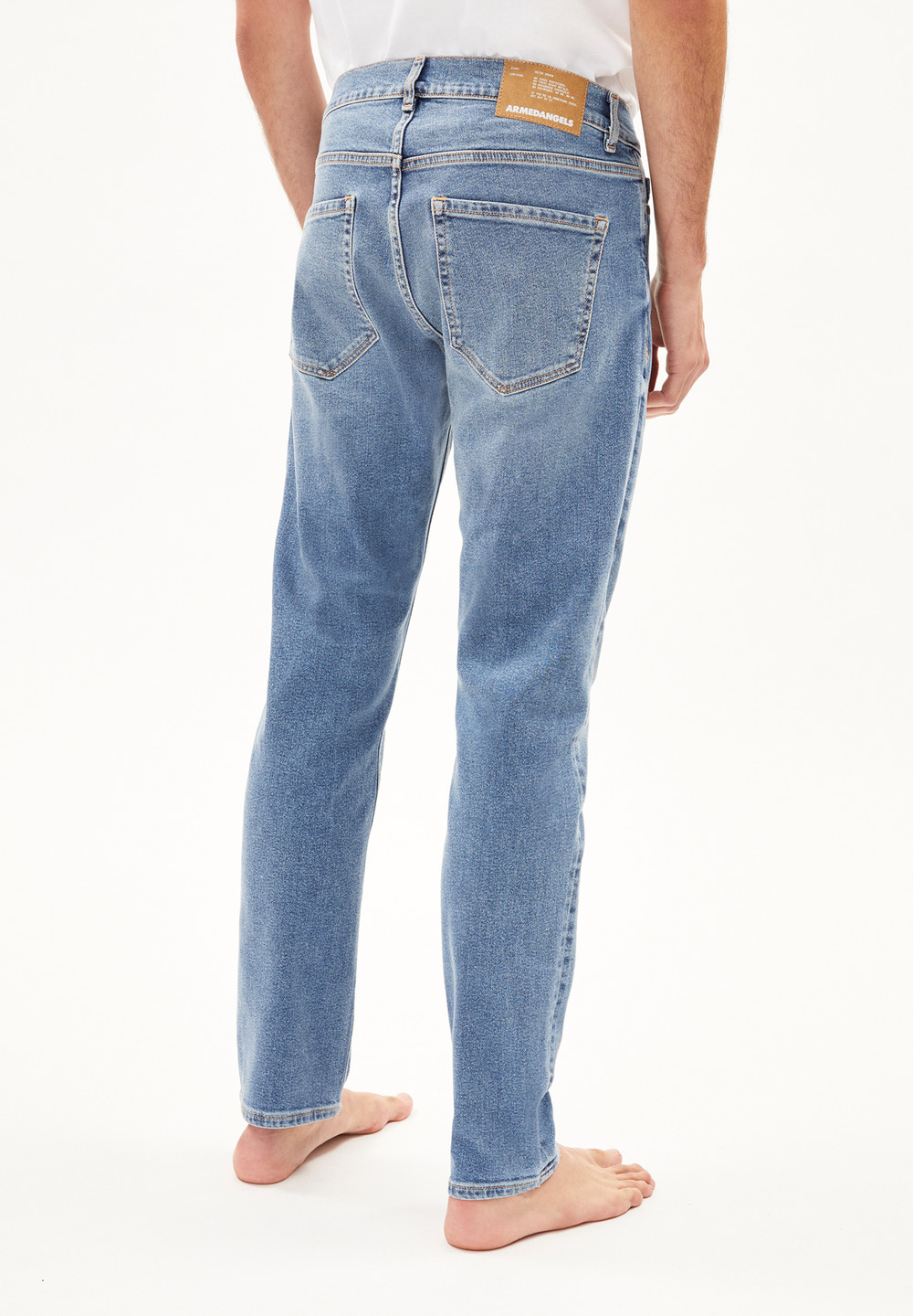 ARMEDANGELS IAAN Jeans Slim Leg Mid Waist recycled Cotton Comfort-Stretch Světle | UWTFV8376