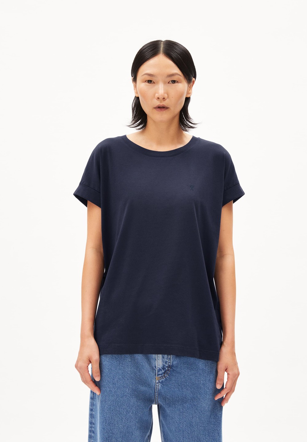 ARMEDANGELS IDAARA T-Shirt Loose Fit made of Organic Cotton Night Sky | KDQRW9230