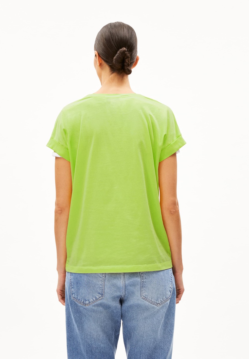 ARMEDANGELS IDAARA T-Shirt Loose Fit made of Organic Cotton Super Lime | XWNOT6058