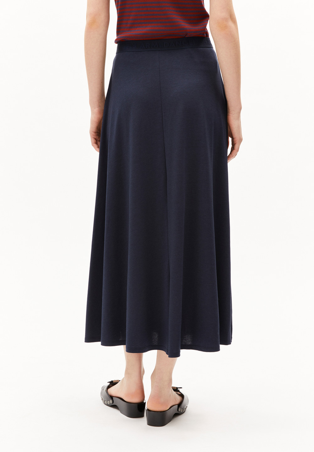 ARMEDANGELS ILENIAA LARAA Jersey Skirt Loose Fit made of TENCEL™ Lyocell Mix Night Sky | DIYME8704