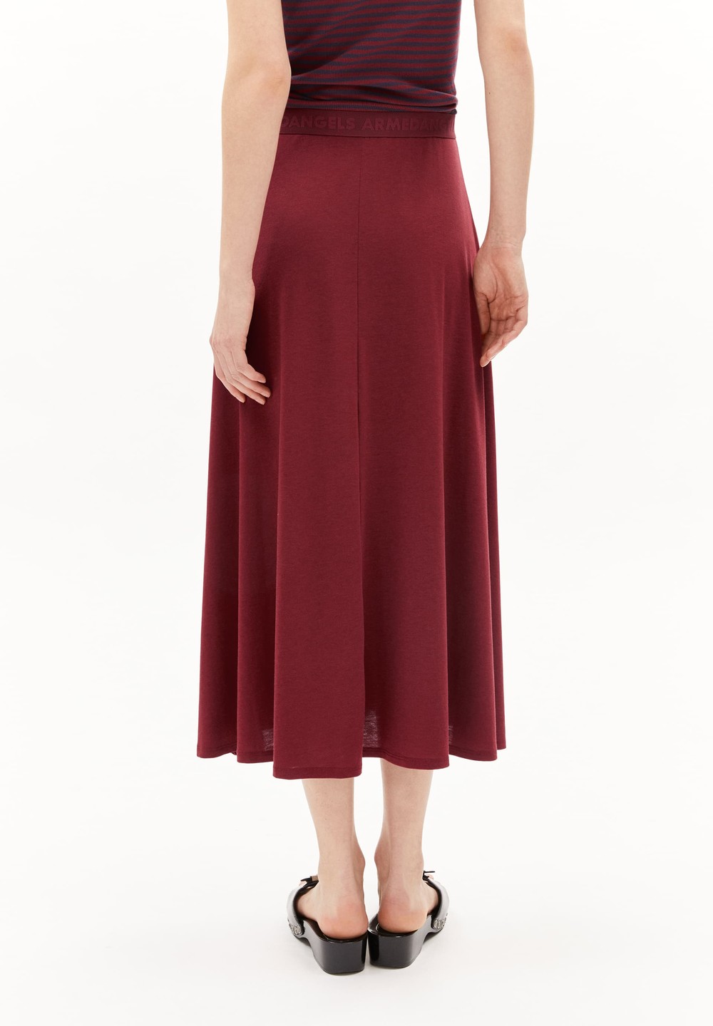 ARMEDANGELS ILENIAA LARAA Jersey Skirt Loose Fit made of TENCEL™ Lyocell Mix Tmavě | WVDCY1594