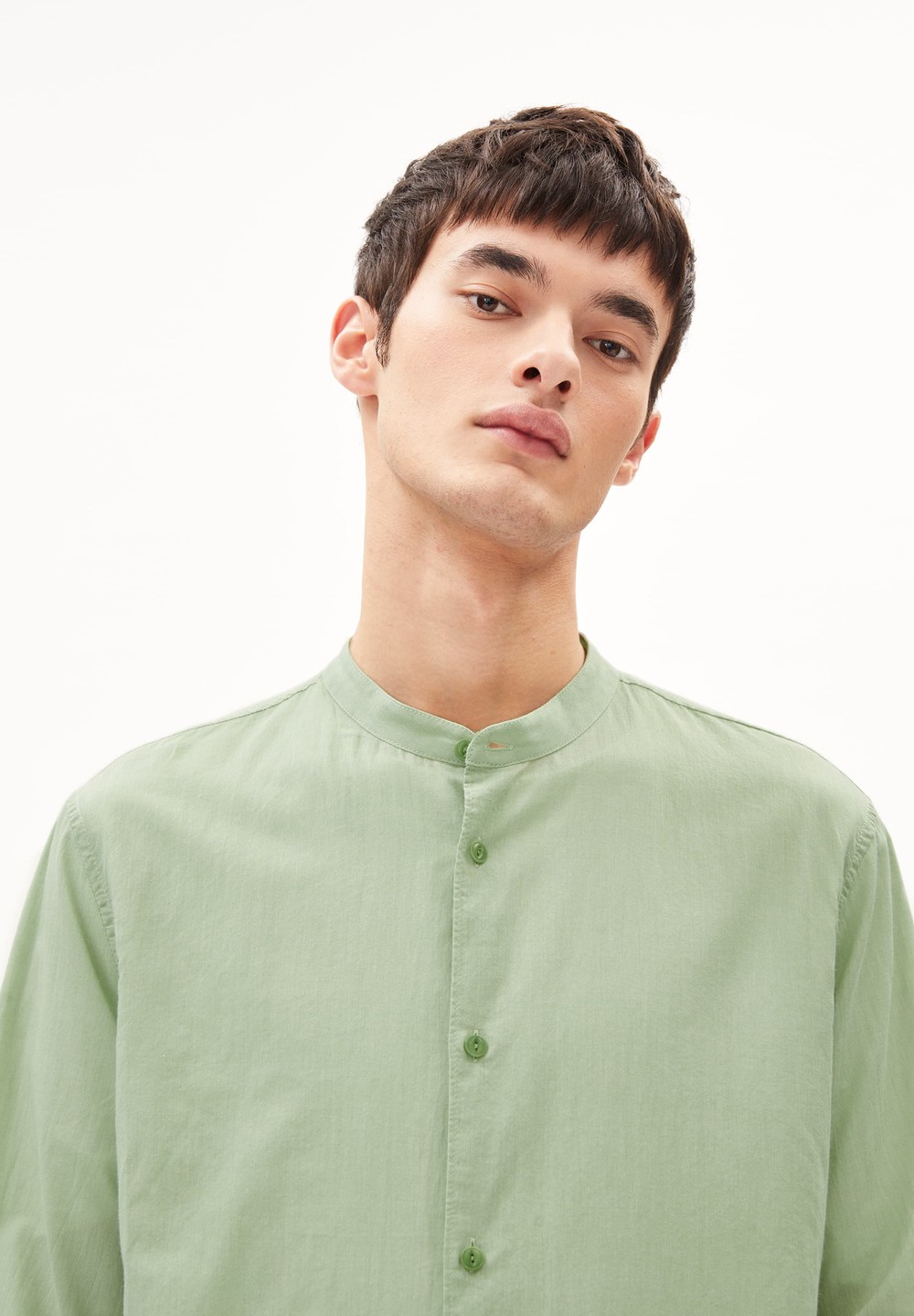 ARMEDANGELS JAACKO Shirt made of Organic Cotton Zelene | GWSLO6918