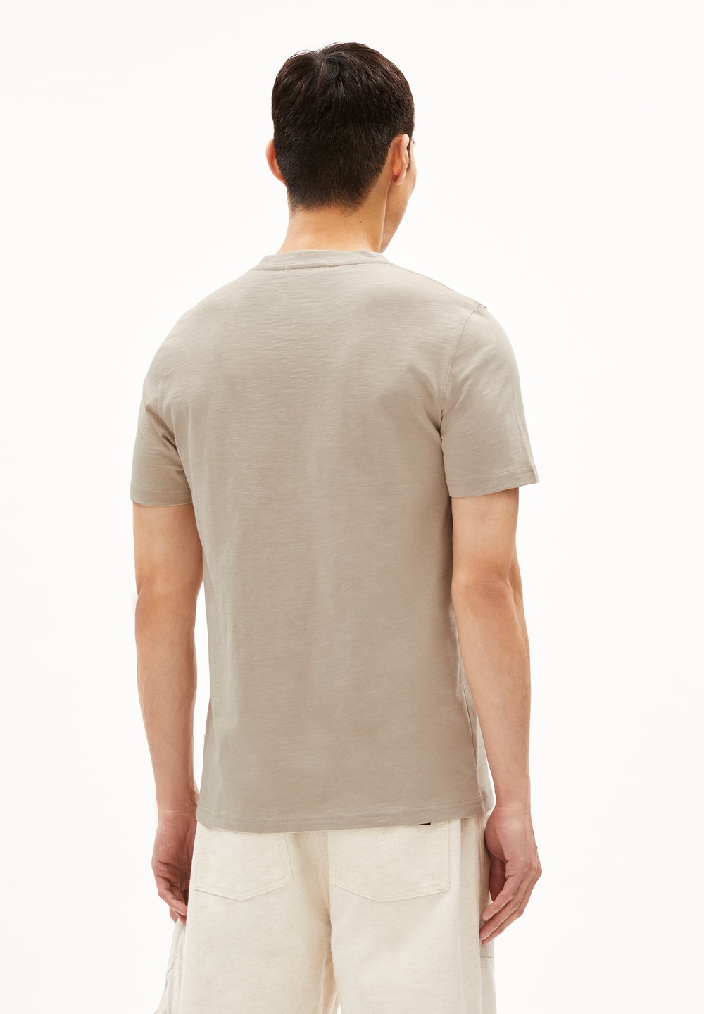 ARMEDANGELS JAAMES STRUCTURE Heavyweight T-Shirt Regular Fit made of Organic Cotton Sand Stone | HKDLS0893