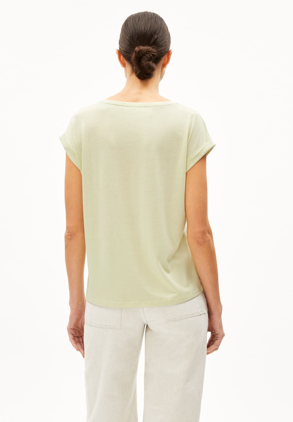 ARMEDANGELS JILAANA T-Shirt Regular Fit made of TENCEL™ Lyocell Mix Zelene | LKUCO5729