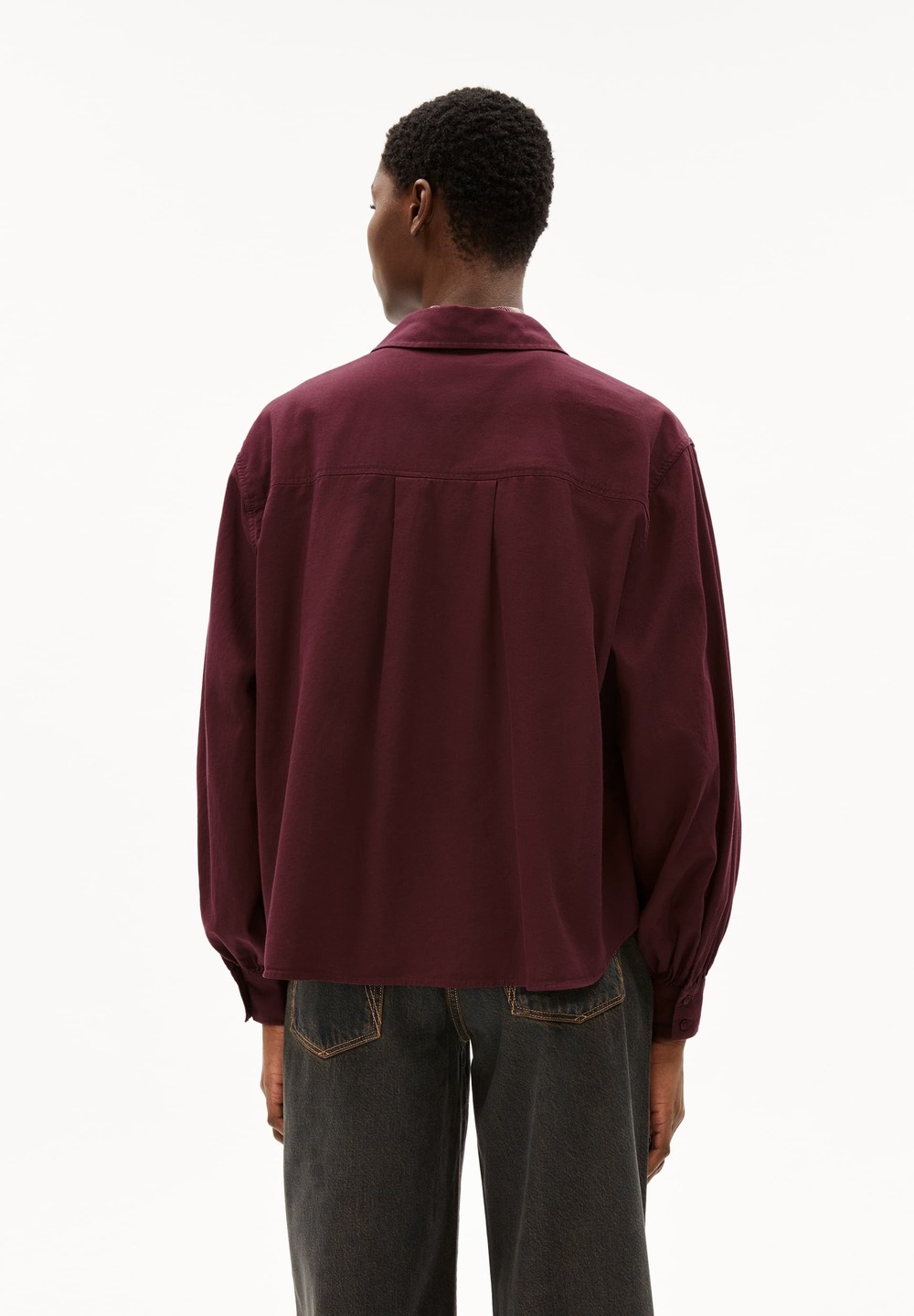 ARMEDANGELS JOELENAA BRUSHED Blouse Loose Fit made of Organic Cotton Cranberry Juice | GSHQE2159