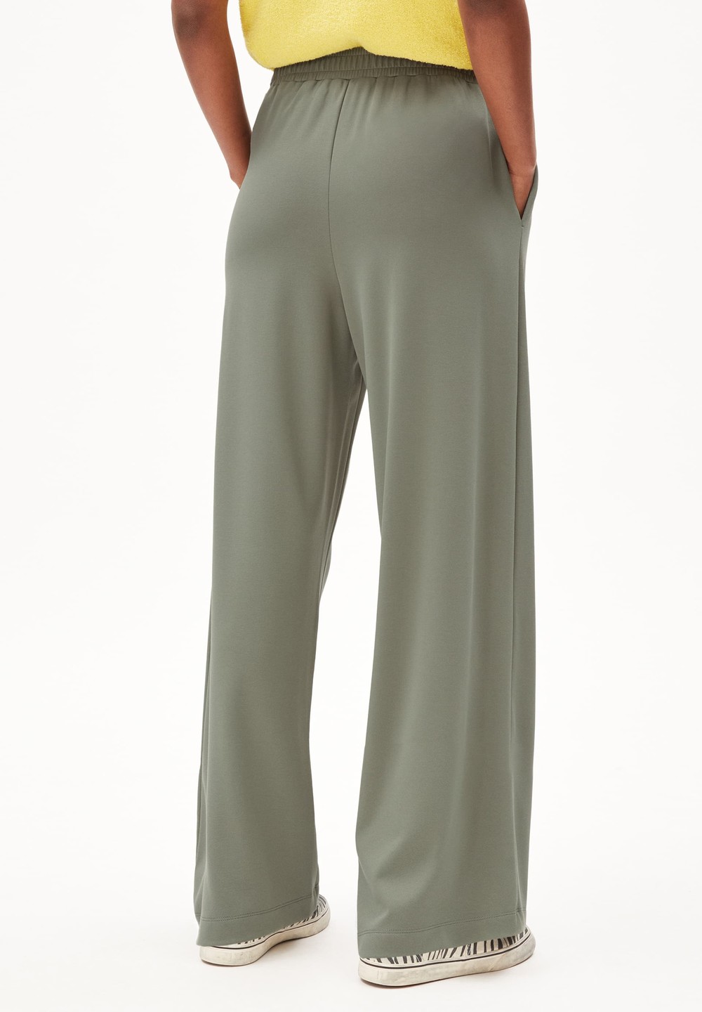 ARMEDANGELS JUANAA PUNTO Jersey Pants made of LENZING™ ECOVERO™ Viscose Mix Šedé Zelene | VDLMS8046