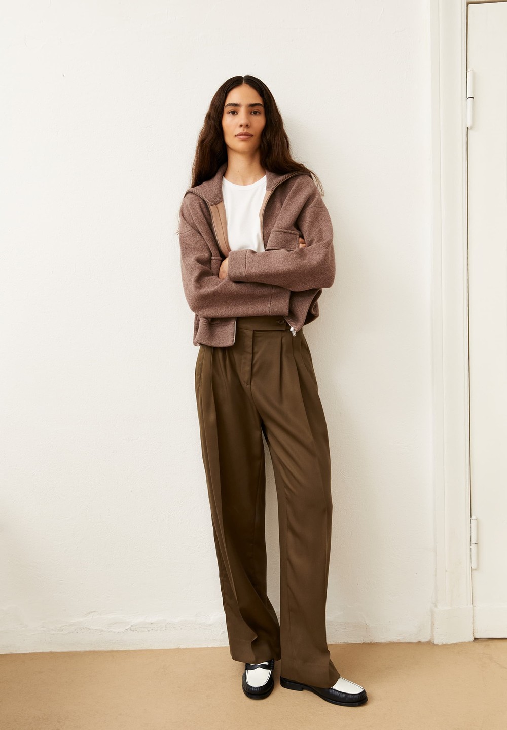 ARMEDANGELS KAAYAH Woven Pants made of TENCEL™ x REFIBRA™ Lyocell Dried Moss | OJKMX2538