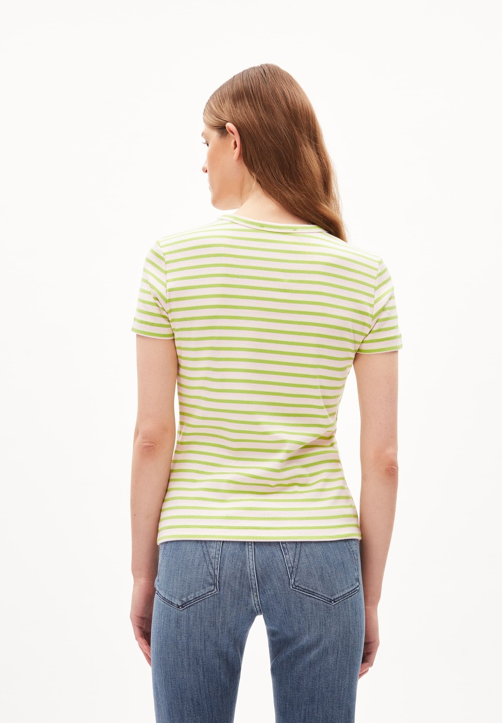 ARMEDANGELS KARDAA STRIPES Rib-T-Shirt Regular Fit made of Organic Cotton Mix Světle | JDWCE5746