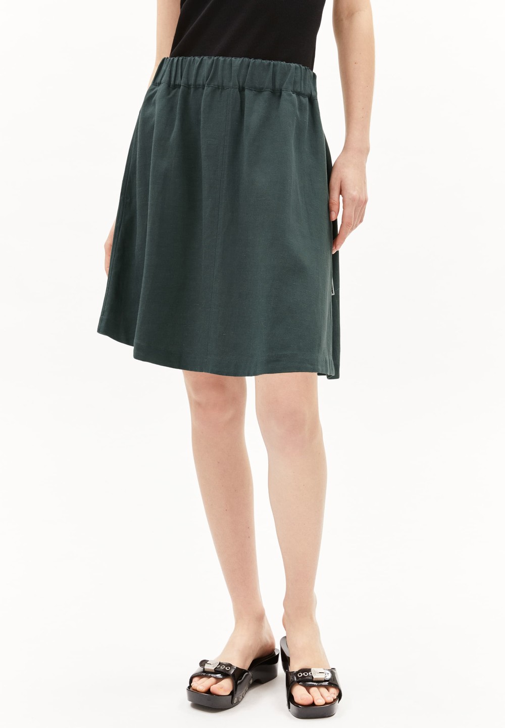 ARMEDANGELS KESIAA LINO Woven Skirt Relaxed Fit made of Linen-Mix Space Steel | MWSOJ3289