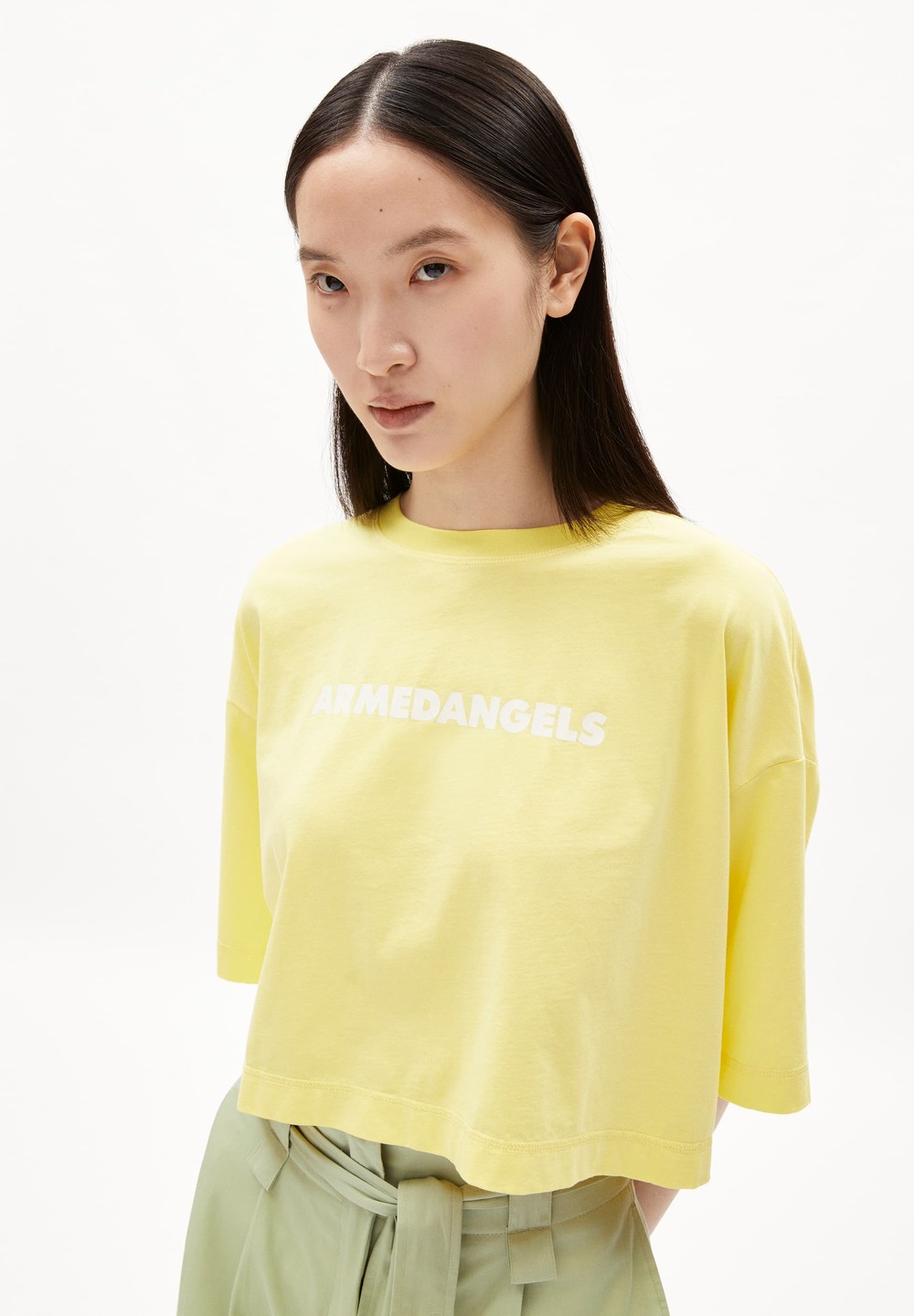 ARMEDANGELS LARIAA ARMEDANGELS T-Shirt Oversized Fit made of Organic Cotton Žluté Světle | DGMZR6421